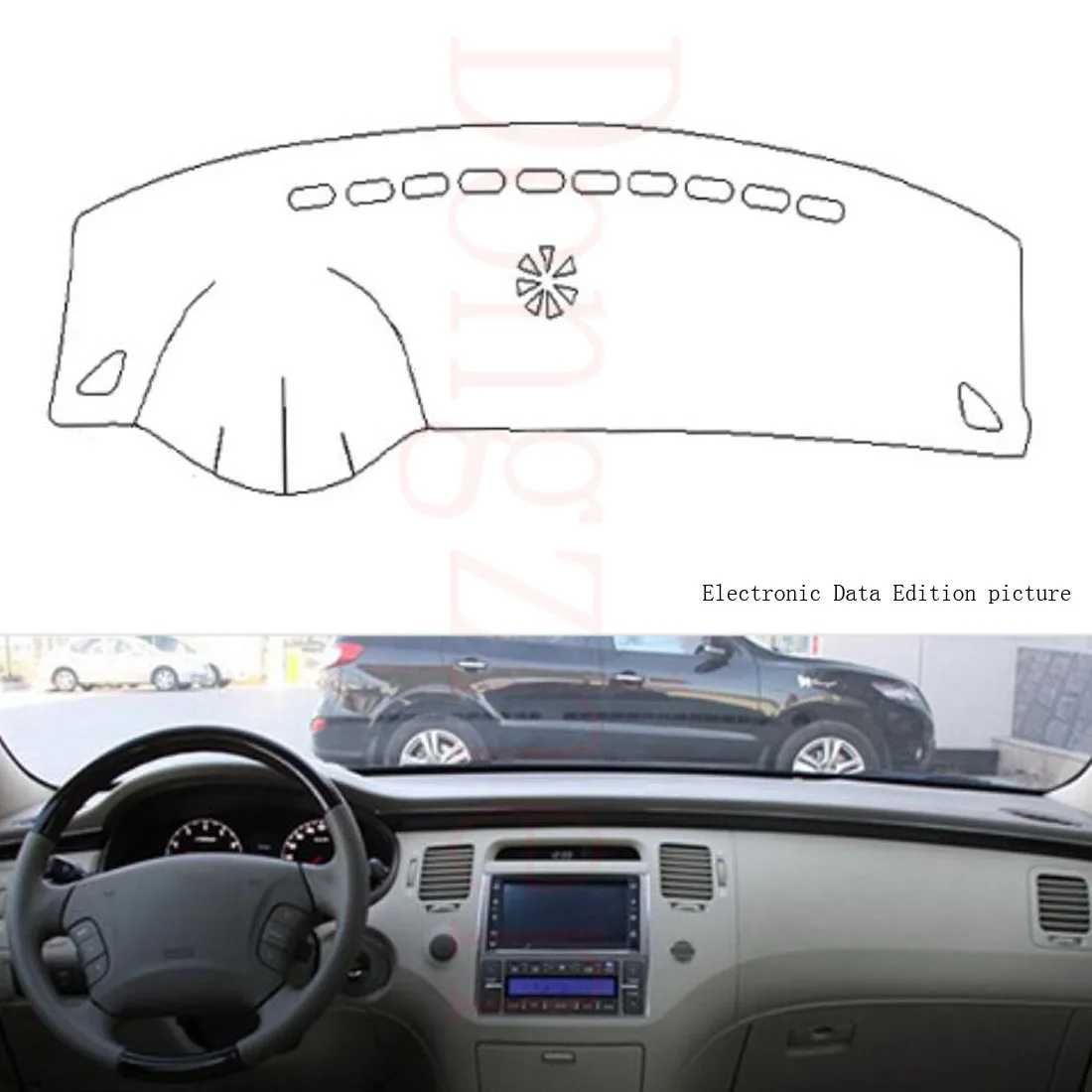 

Dongzhen Fit For HYUNDAI Azera 2006-2010 Car Dashboard Cover Avoid Light Pad Instrument Platform Dash Board Cover Car Styling