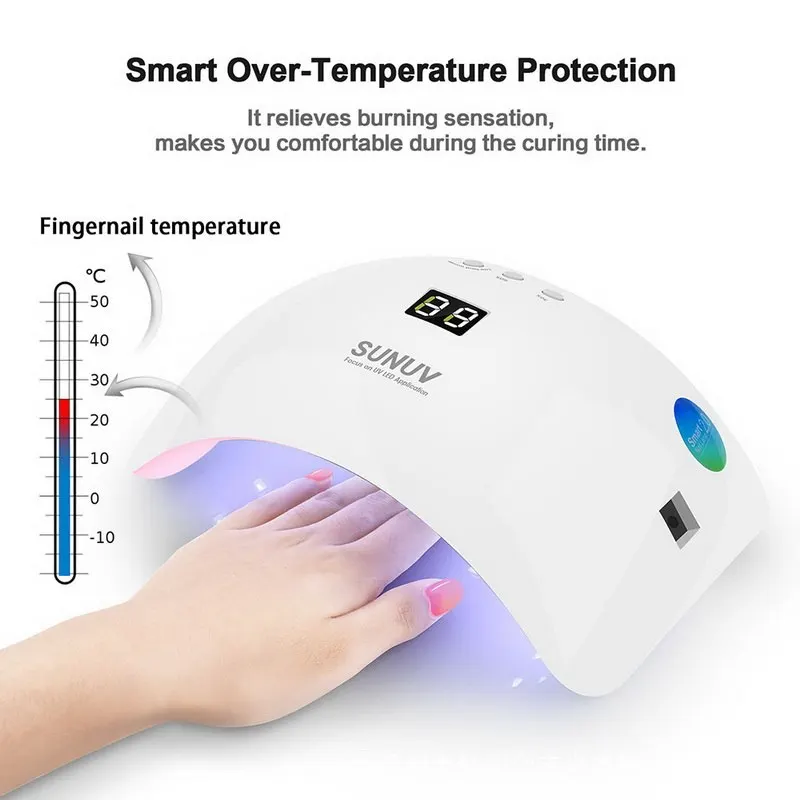 48 Вт Светодиодный УФ Сушилка для ногтей Гель лак SUN8 машины маникюра Новый