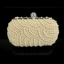 8593 champagner winkte PERLE Perlen handgefertigte Abend-hochzeits-brautpartei-handtasche Party handtasche handtasche fall box IN FREIER VERSCHIFFEN