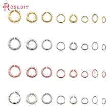 20 шт. 24K позолоченные латунные кольца с покрытием из настоящего серебра, разделенные кольца, ювелирные изделия для самостоятельной сборки, серьги, аксессуары