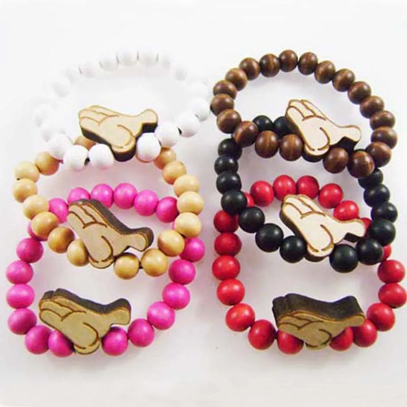 Free Shipping Whole Fashion Mickey Goodwood Good Wood Bracelet Free Shipping Whole Fashion Mickey Goodwood Good Wood Bracelet Hiphop Accessories Hip Hop Wool Pendant Bracelets Jewelry In Chain Link From