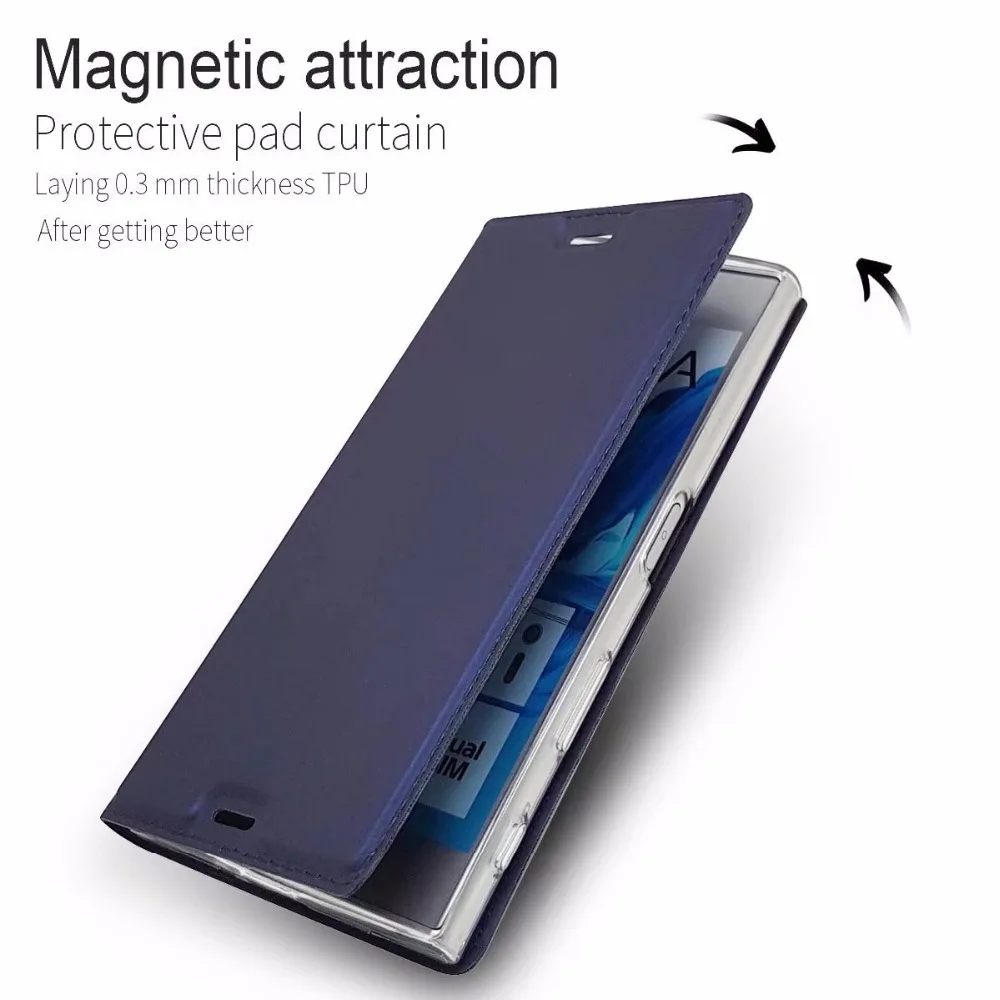 Для Sony Xperia XZ XZs раскладной Магнитный чехол книга Сельма защитный чехол закрытый Kickstand кожаный чехол