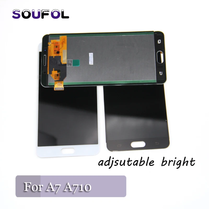 ЖК-для Samsung Galaxy A7 2016 A710 A7100 A710F A710M ЖК-дисплей с сенсорным экраном дигитайзер сборка