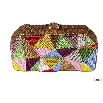 Women red/grey Crystal Evening Clutch Minaudiere Bag Wedding Party Cocktail Diamond Handbag and Purse for dinner crossbody bags Women red/grey Crystal Evening Clutch Minaudiere Bag Wedding Party Cocktail Diamond Handbag and Purse for dinner crossbody bags