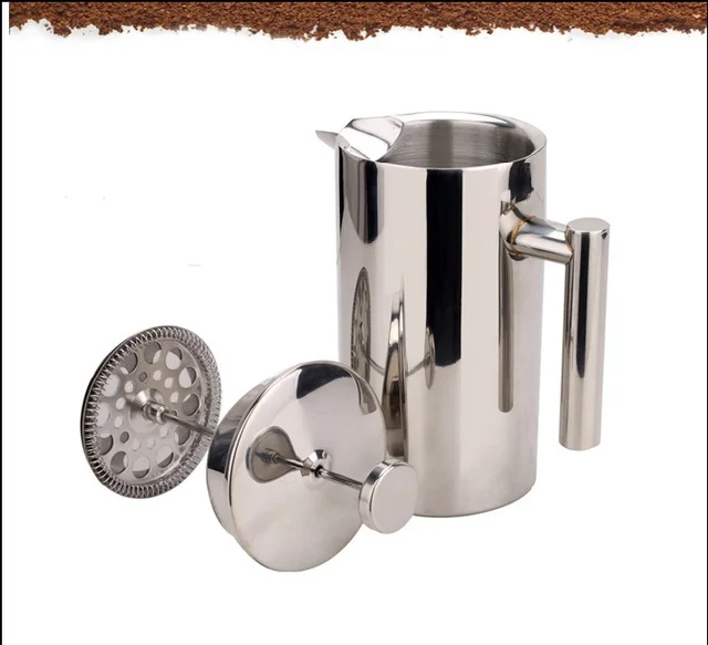 Feic 1pc 350 750 1000ml Stainless Steel French Press Pot Filter Feic 1pc 350 750 1000ml Stainless Steel French Press Pot Filter Coffee Plunger Anti