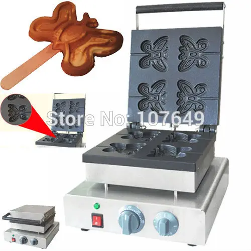 Hot Sale 4pcs 110v 220V Electric Commercial Use Non stick Electric Butterfly Waffle Stick Maker Iron