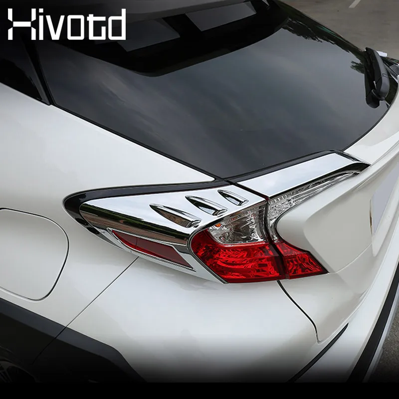 

Hivotd For Toyota C-HR CHR Accessory 2019 2018 2017 ABS Rear Light Lamp Cover Trim Tail Light Cover Frame Exterior decoration