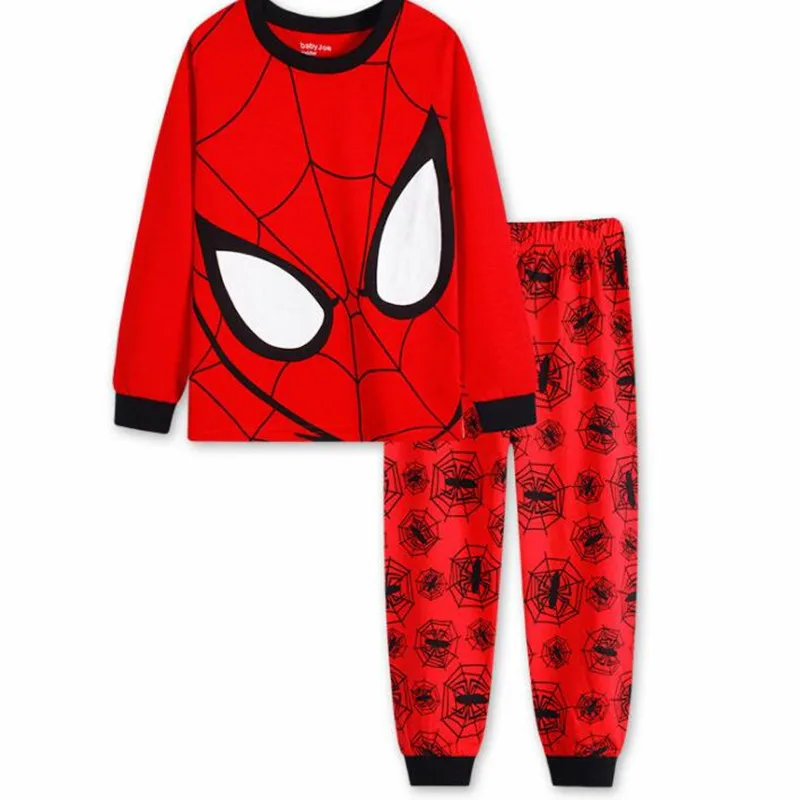 Children Casual Pajamas Clothing Set Boys Girls Cartoon Spiderman Sleepwear Suit Sets Kids Mickey Cotton Nightwear Homewear