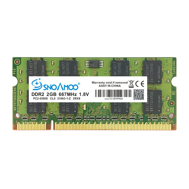 SNOAMOO ноутбук ОЗУ DDR2 1 Гб 2 ГБ 4 ГБ 667 МГц PC2-5300S 800 МГц PC2-6400S 200Pin CL5 CL6 1,8 V 2Rx8 SO-DIMM памяти компьютера гарантия