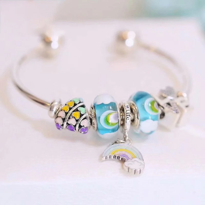 

Hot Sale Fits for Charm Bracelet DIY Women Gift Party Jewelry 925 Sterling Silver DIY Personality Stringing Bracelet