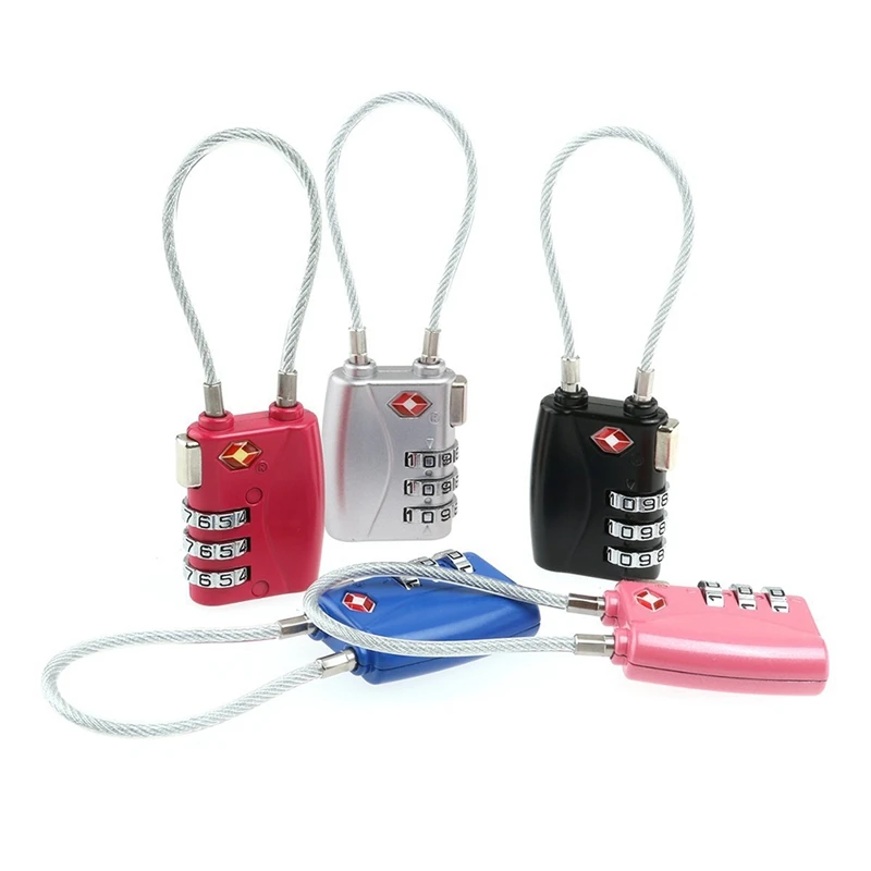 5pcs Resettable 3 Digit Combination Lock Travel Luggage Suitcase Code