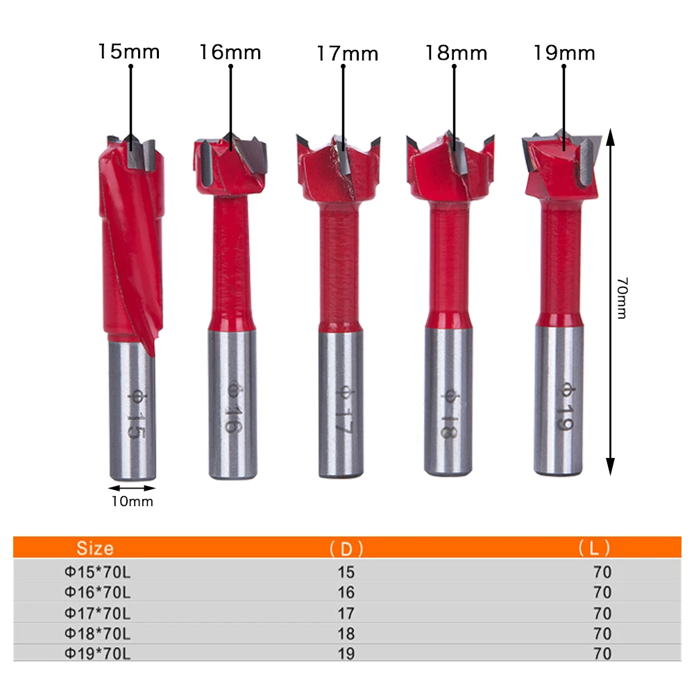 Buy Hakkin 5Pcs Sharp Hinge Boring Drill Bit Set