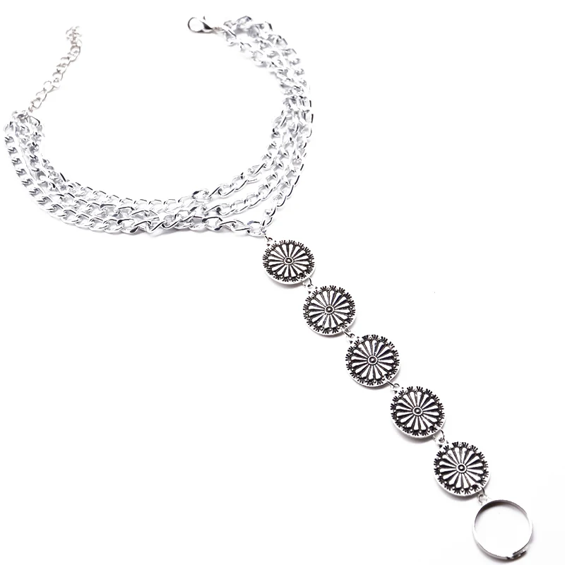 Летний стиль; Серебряный браслет на щиколотке; женская круглая цепочка; ювелирные изделия; Очаровательные босоножки; браслет на щиколотке для женщин