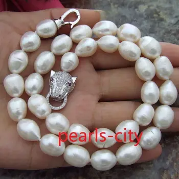 

classic 12-13mm south sea white baroque pearl necklace r clasp