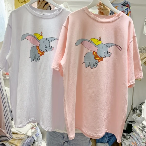 

19ss designer top famous oversize loose kawaii cartoon print 100% COTTON tees print t shirt both for Men Women female brand top