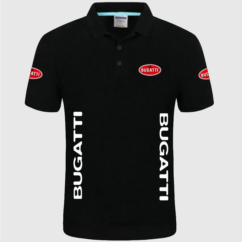 

Summer High quality brand Bugatti logo polo short sleeve shirt Fashion casual Solid Polo Shirt unisex shirts