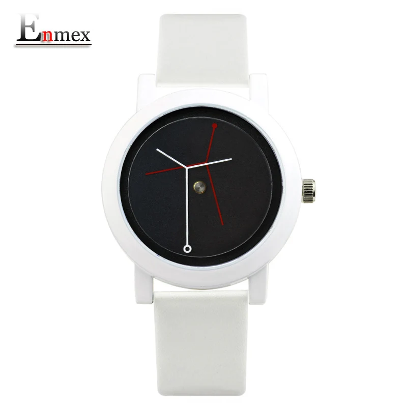 

2017 Enmex creative design neutral wristwatch branch concept brief hit color simple face nature fashion quartz lady watches