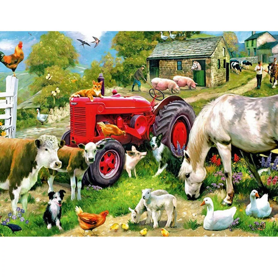

photo custom,Diamond Painting,Cross Stitch,DIY,Full,Diamond Embroidery,farm,truck,animal,3D,Diamond Mosaic,Decoration,Christmas