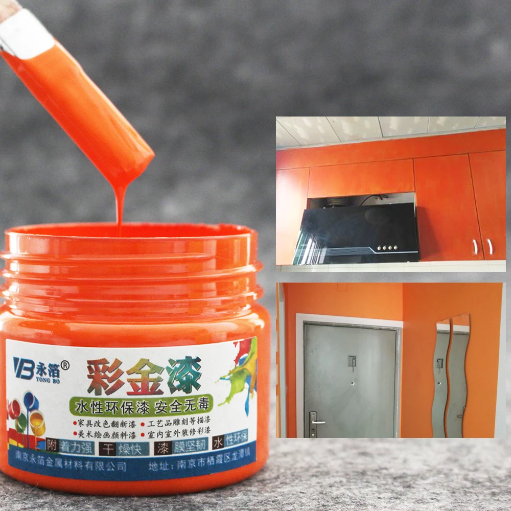 Orange Red Water BasedPaint Metallic Lacquer Wood Varnish