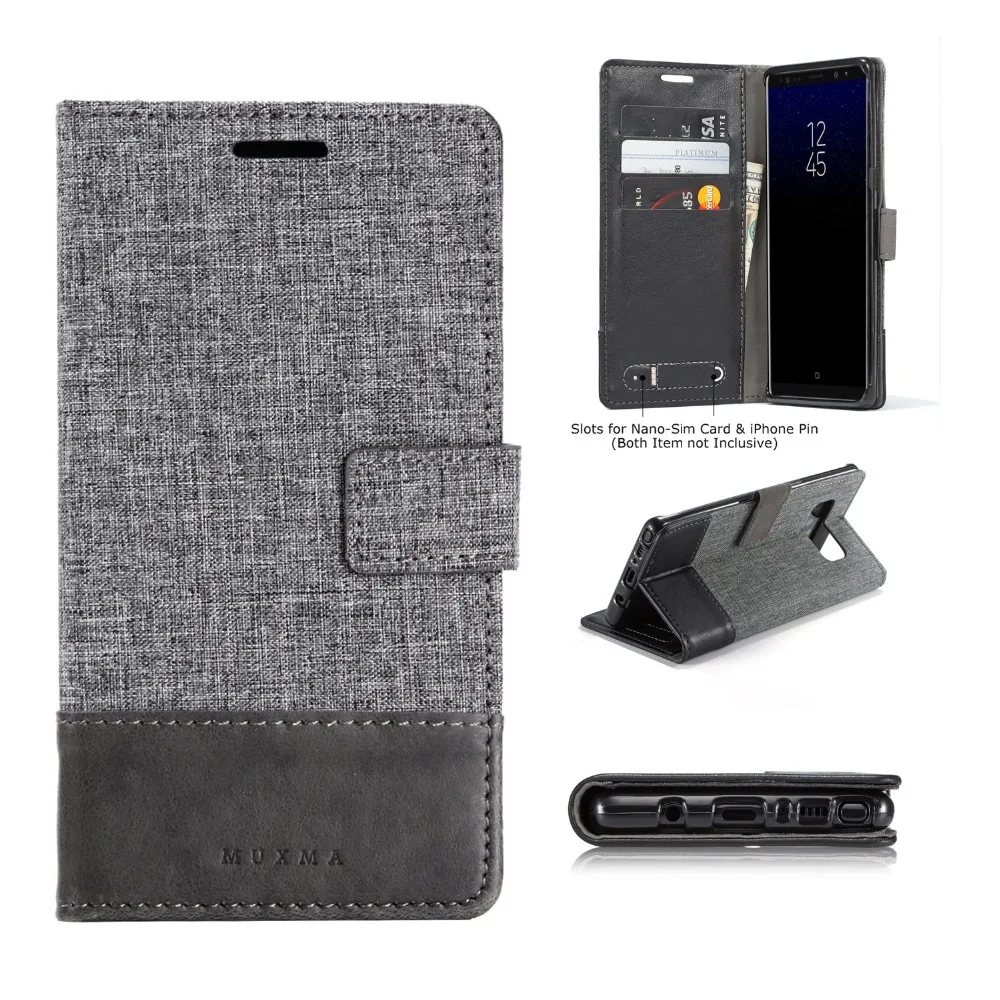 

Leather Flip Book Case For Samsung S7 Edge S8 S9 Plus PU TPU Magnet 360 Full Protective Cover For Galaxy Note 8 With Card Holder