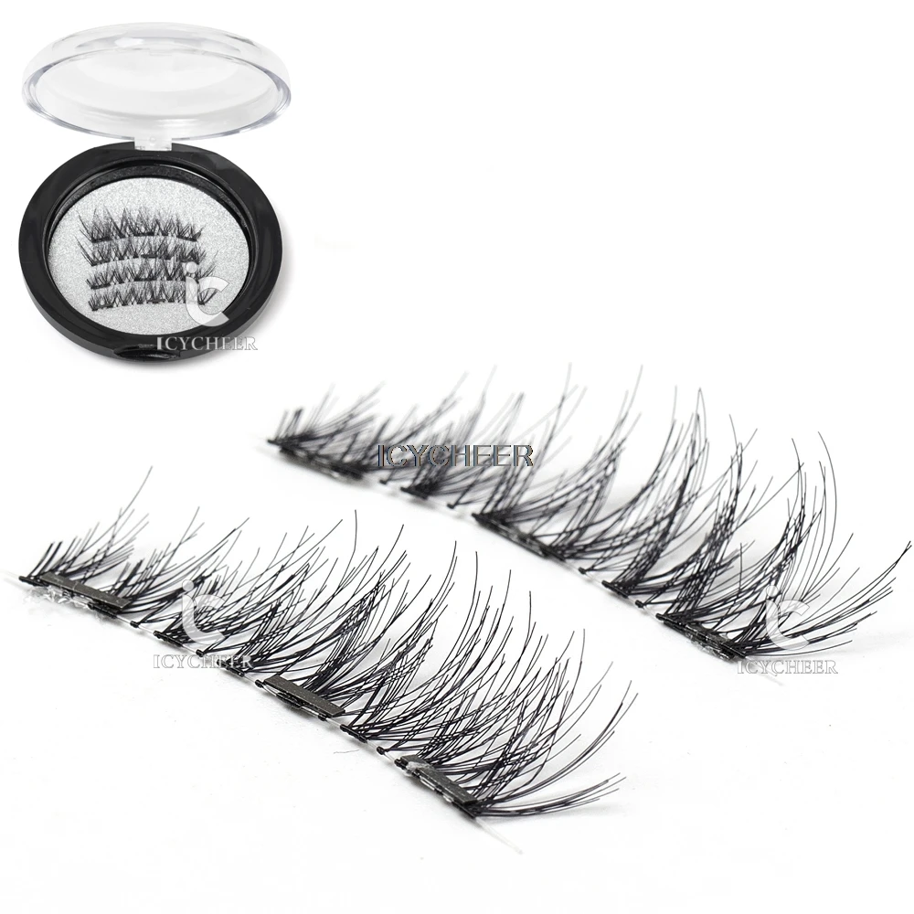 ICYCHEER NO GLUE Makeup Triple Full Eye Lashes Set Three False Eyelashes 1 Pair