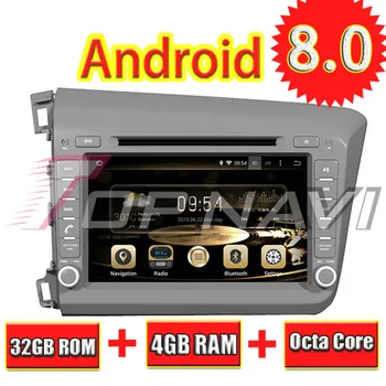 

TOPNAVI 8'' Octa Core Android 8.0 Car GPS Navigation for CIVIC 2012- For Honda Autoradio Multimedia Audio Stereo 4GB RAM 32G ROM