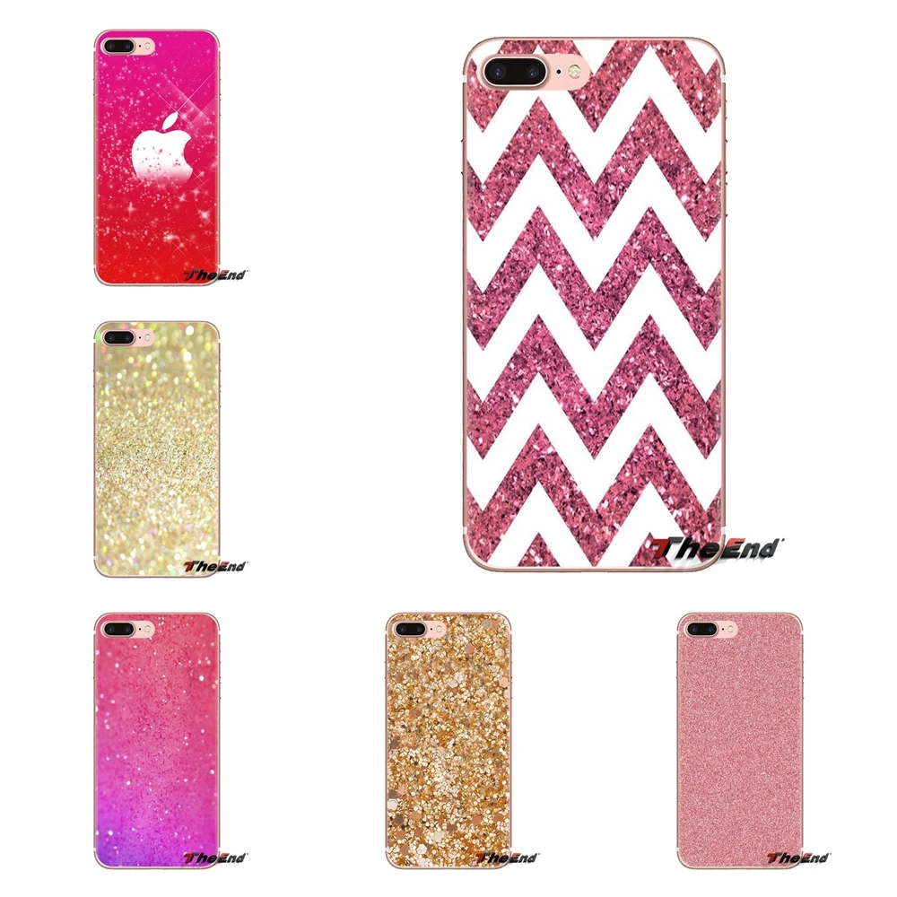 Phone Bag Case For Sony Xperia Z Z1 Z2 Z3 Z5 compact M2 M4 M5 C4 E3 T3 XA Huawei Mate 7 8 Y3II Rose gold glitter sparkles Pastel |
