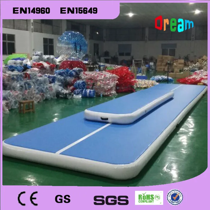 Free Shipping 8*2*0.2m 0.9mm PVC Inflatable Tumble Track Trampoline Air