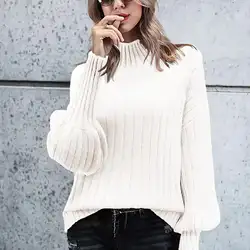 Высококачественные пуловеры, свитер женский 2019 осень зима модное Джерси Женский с длинными рукавами джемпер вязаный свитер женский