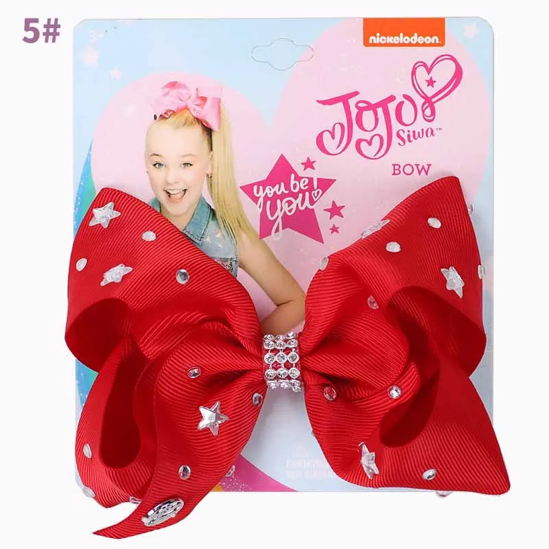 JOJO siwa волосы лук девичий аксессуар для волос продается Горячая бурение 5 дюймов Grosgrain Ribbonbow с Alligatorclip заколки для волос аксессуары для волос