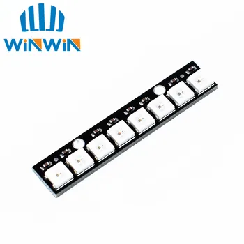 

D51 Free Shipping 10pcs Stick 8 channel WS2812 5050 RGB LED lights built-in full color-driven development board