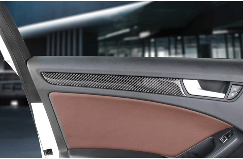Автомобильный Стайлинг для Audi A4 B8 A5 углеродное волокно Co-pilot держатель стакана воды отделка полосы декоративный стикер для интерьера крышка аксессуары