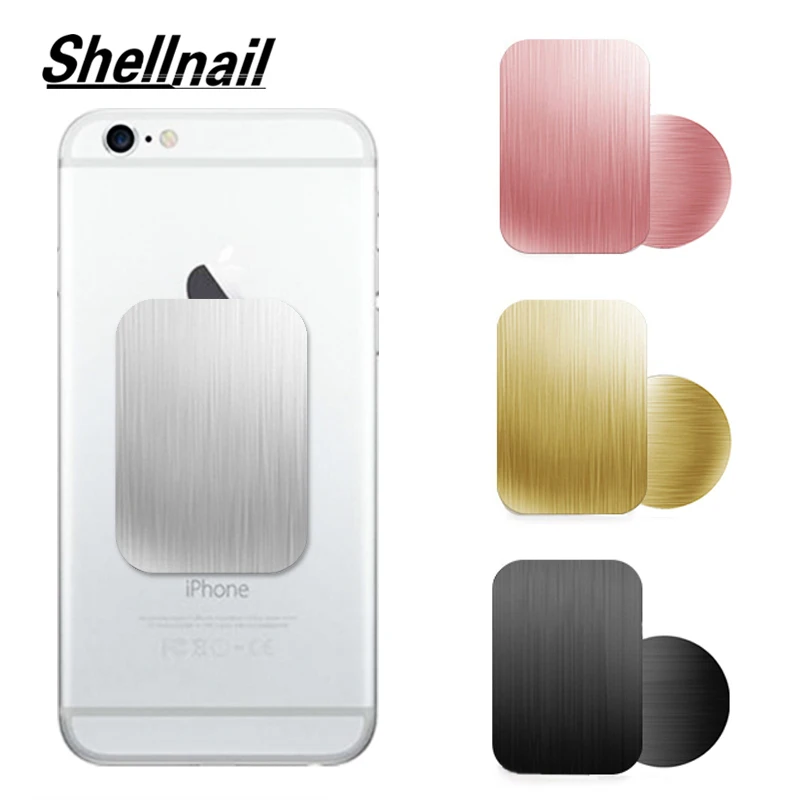 

SHELLNAIL Universal Replacement Metal Plate for Magnetic Car Mount Phone Holder Magnet GPS Stand Round&Square Drawing Iron Sheet