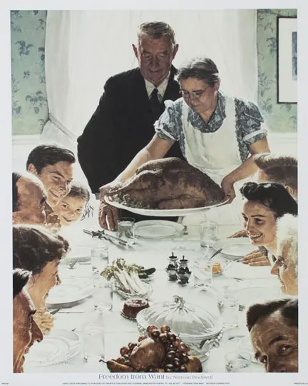 Freedom from Want by Norman Rockwell 14x11 Art Print Poster