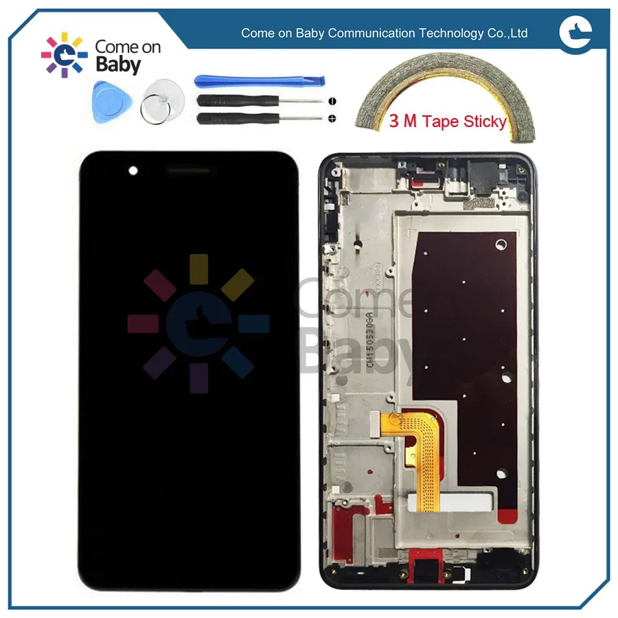 HAW0070 High quality LCD Screen and Digitizer Assembly with frame For Huawei Honor 6 Plus (3)