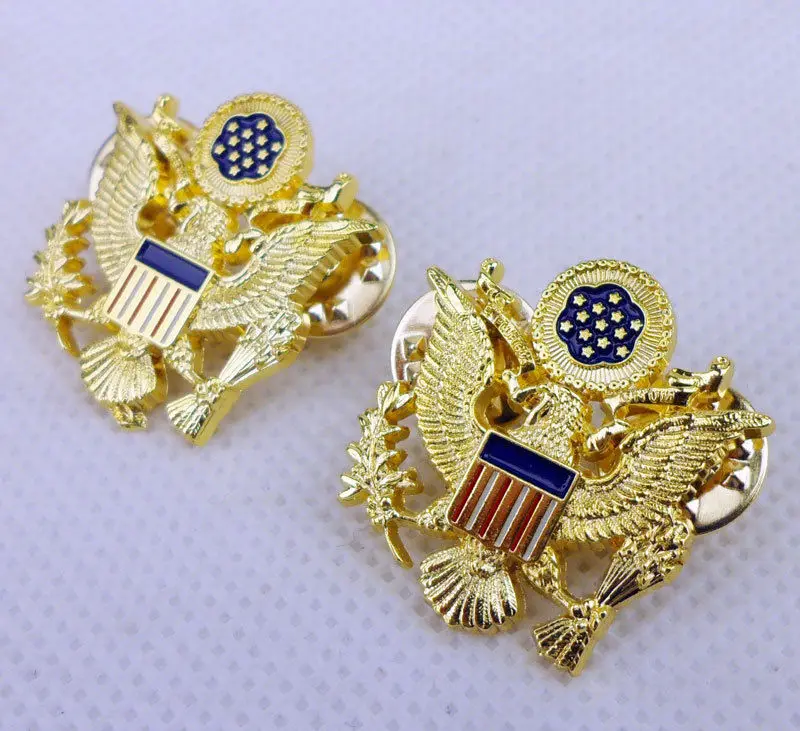 Pair Us Army General Officer Rank Badge Shoulder Eagle Badge Uniform Pin