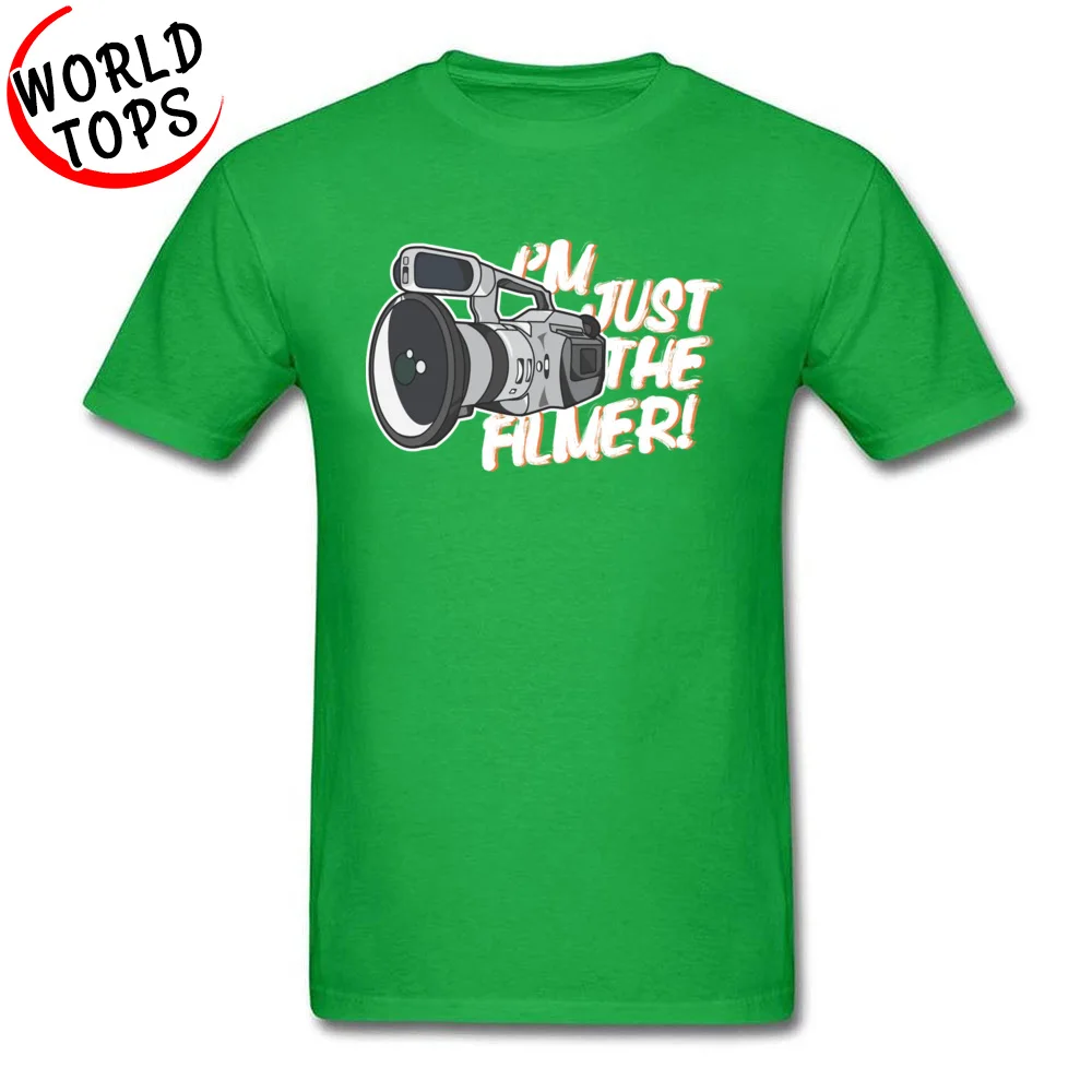 Crew Neck Im Just The Filmer Pure Cotton Men T Shirt Casual Short Sleeve Tops T Shirt Special Simple Style Tops Shirt Im Just The Filmer green