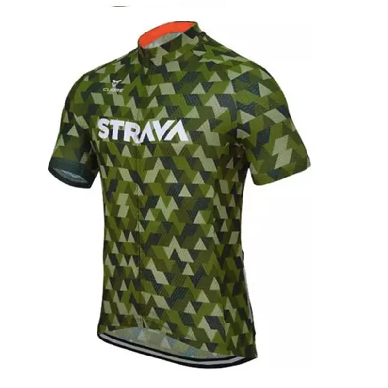 Летняя мужская велосипедная футболка Strava Team с коротким рукавом Ropa Ciclismo Uniformes велосипедная Одежда дышащая велосипедная рубашка
