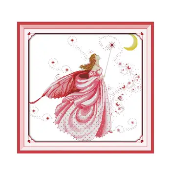 

Joy Sunday 11CT 14CT China Cross-stitch Kit, Moon Fairy Beauty Figure Manual DIY embroidery furniture decoration painting