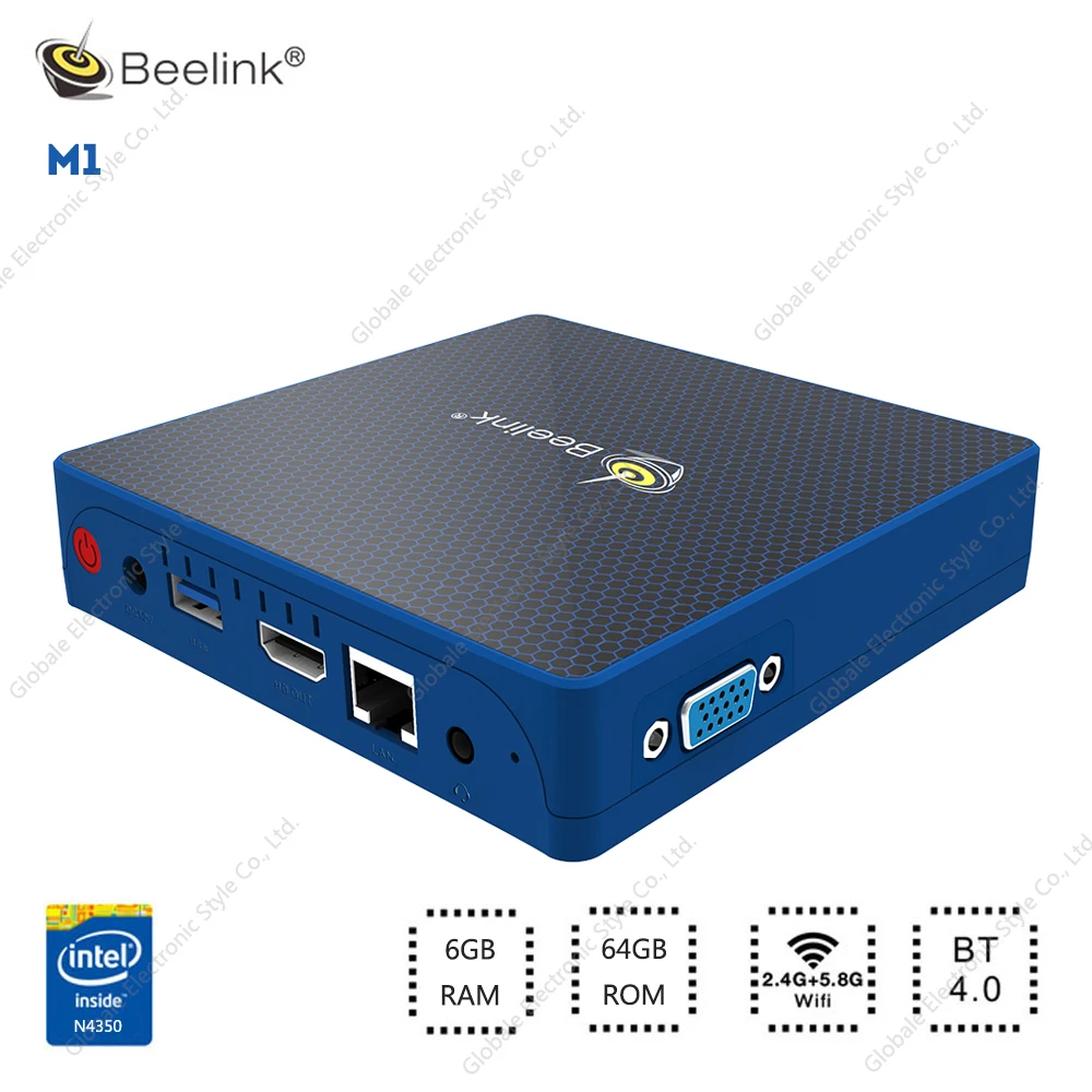 Beelink M1 Mini PC Intel Apollo Lake N3450 6GB RAM 64GB ROM Bluetooth