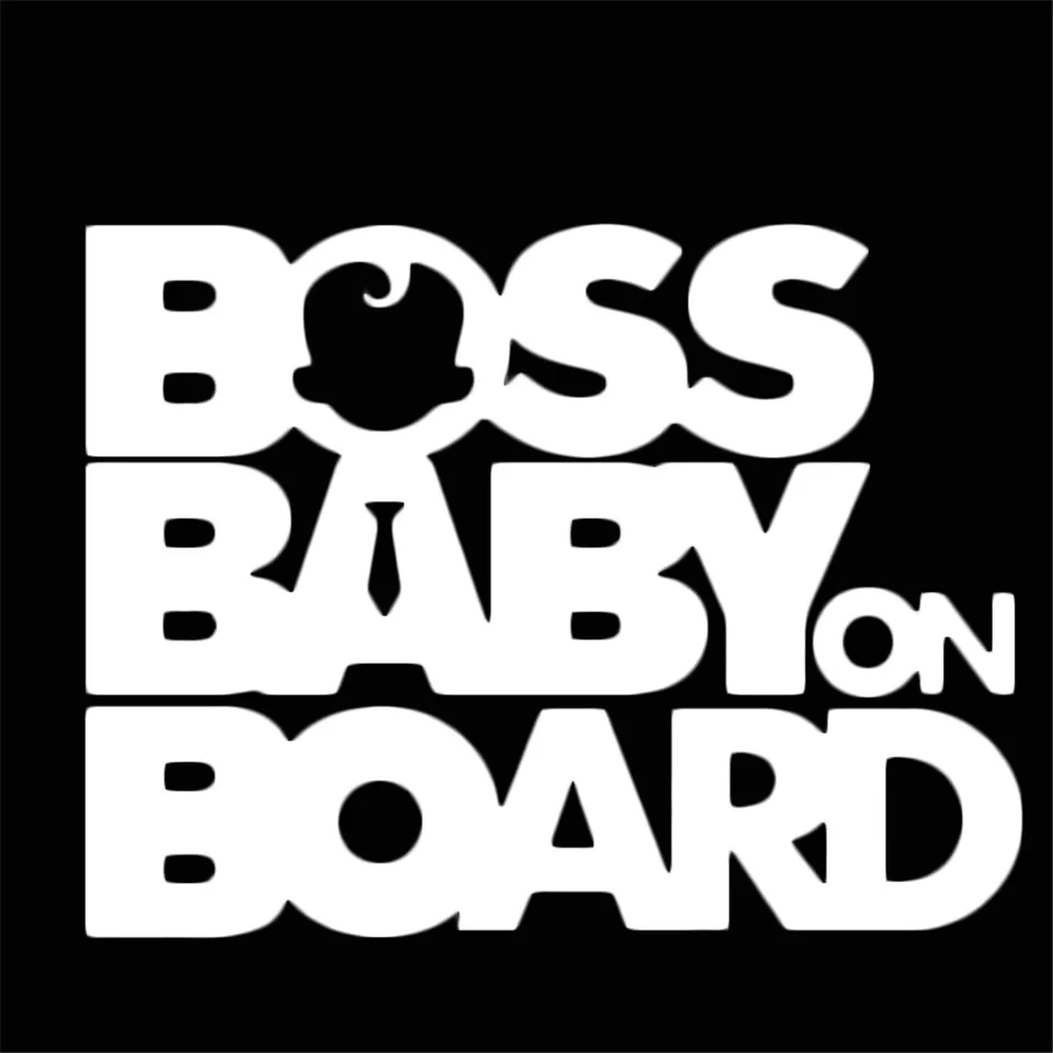 Car Sticker Vinyl Boss Baby On Board Stickers and Decals Funny 3D Stickers On Car Styling Creative Wall Stickers 17.8CM13.5CM  (3)