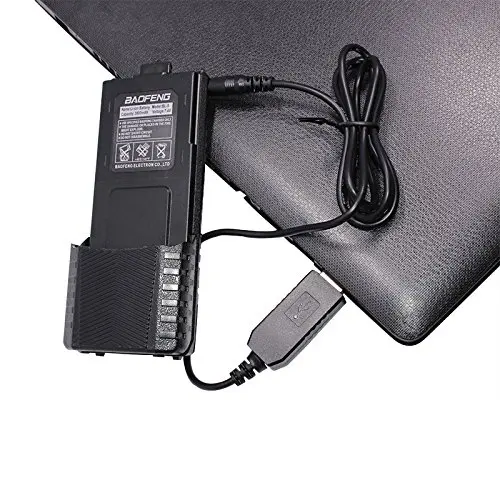 Baofeng 2,5 мм USB зарядное устройство кабель с индикатором светильник для рации BaoFeng UV-5R литий-ионный аккумулятор зарядное устройство