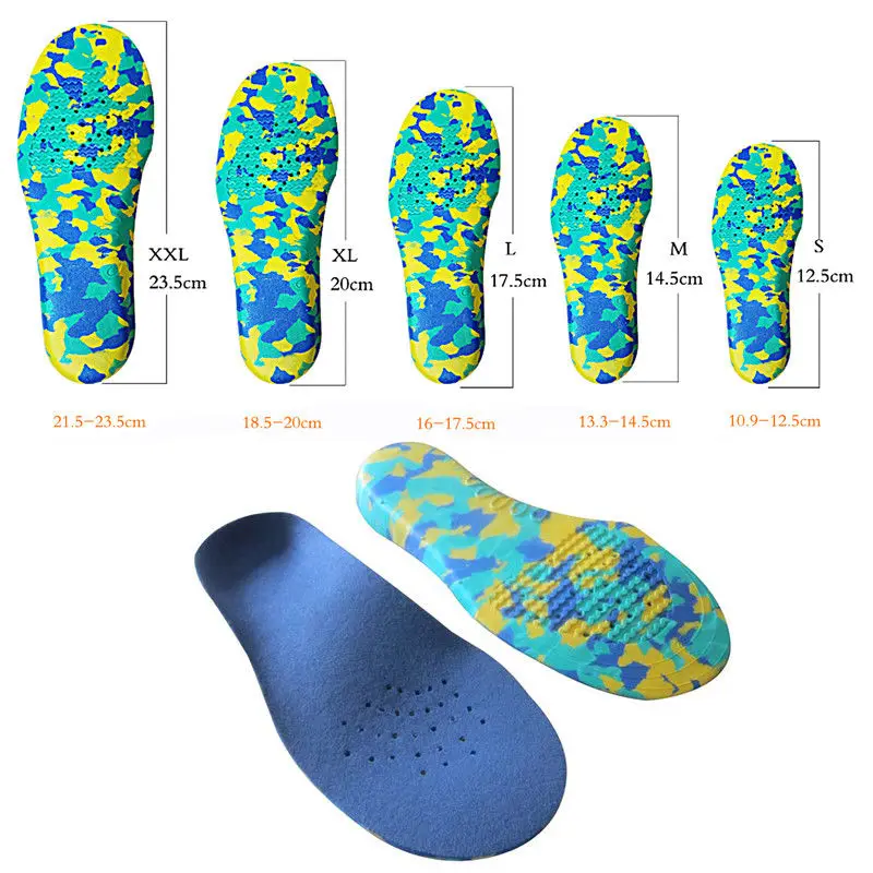 FVL Детские плоскостопие супинаторы Стельки ортопедические стельки для обуви S M L XL XXL