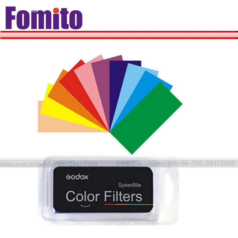 Fomito новый цветной фильтр 7 комплектов цветов студийная световая вспышка камера + липучка + Резиновая лента для вспышки Cam