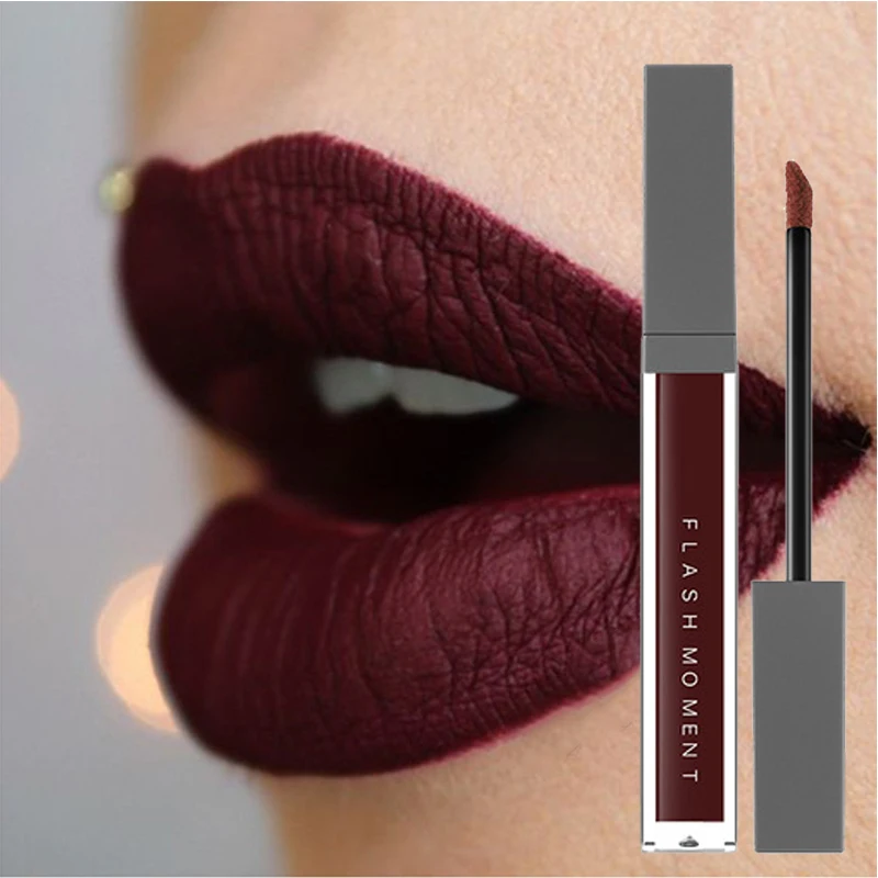 

New 2019 Nude Velvet Matte Liquid Lipstick Lip Tint Women Brand Makeup Waterproof Long Lasting Lip Gloss Matte Batom 16 Color