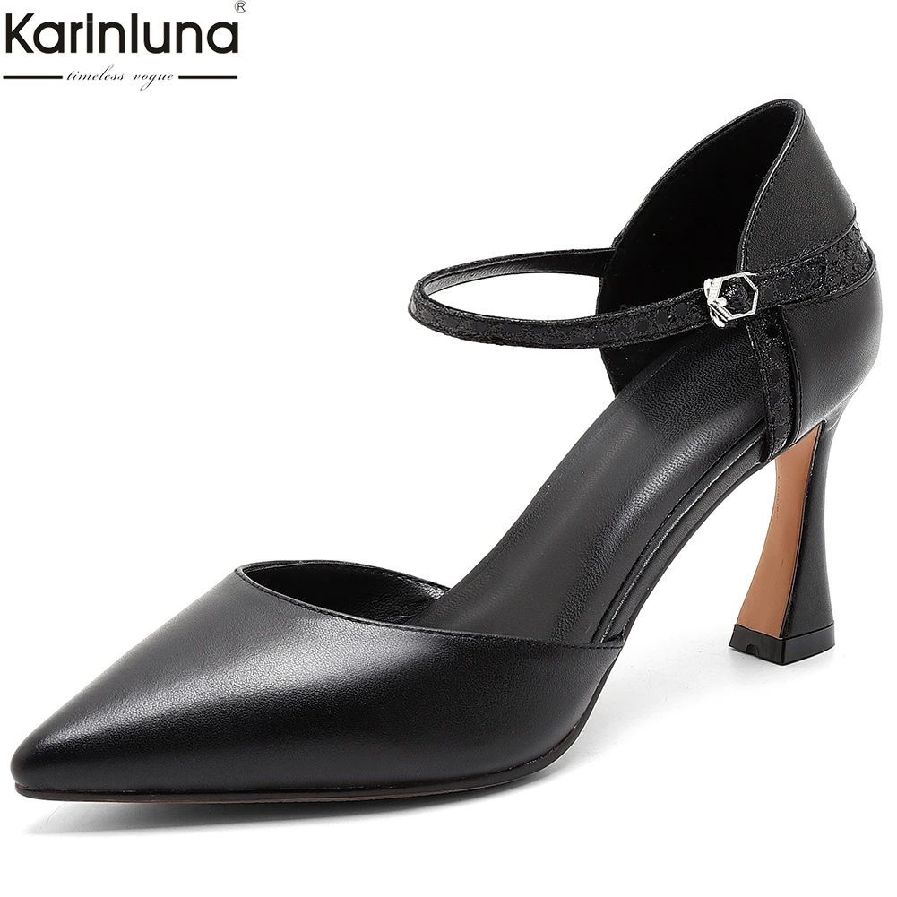 

Fashion sexy pointed toe Genuine Cow Leather Summer Sandals Woman Shoes high Heels Elegant Shoes Woman Sandals