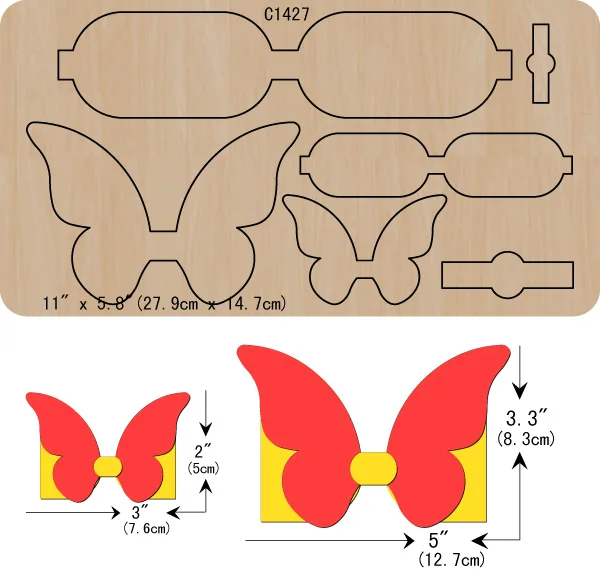 

New BOW Wooden die Scrapbooking C-1427 Cutting Dies Multiple sizes