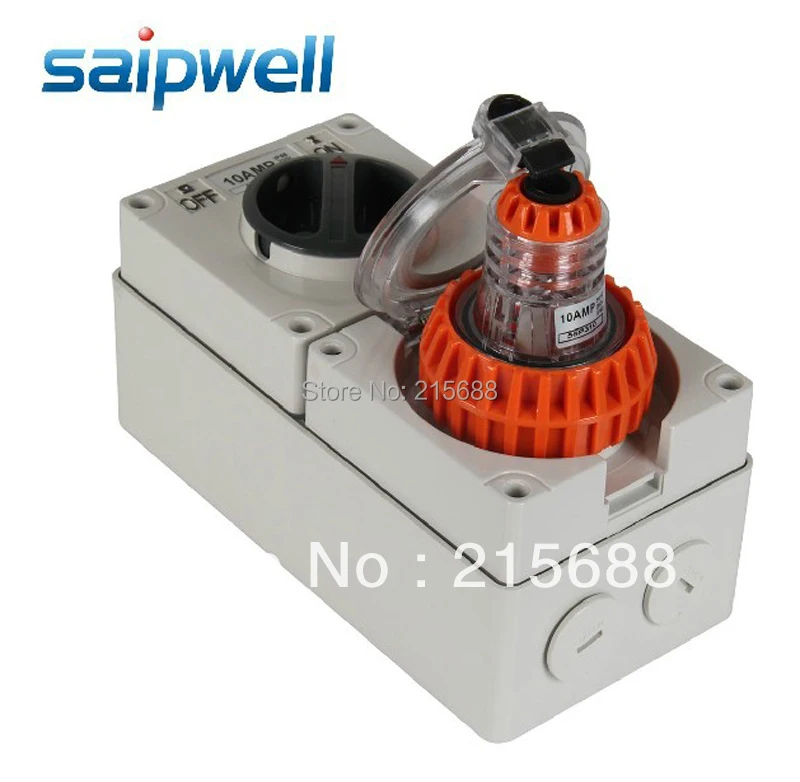 

NEW 10A INDUSTRIAL SOCKET AND PLUGS SAIPWELL BRAND WATERPROOF SWITCH ON SOCKETS IP66