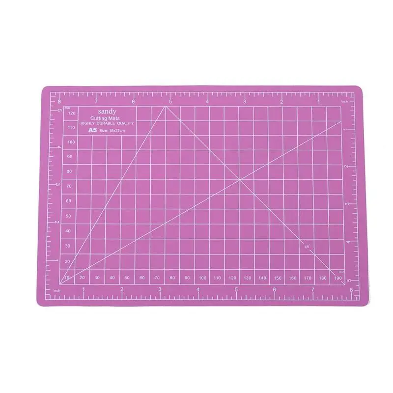 Buy Pink Retangle PVC A5 Paper Cutting Mat Plastic