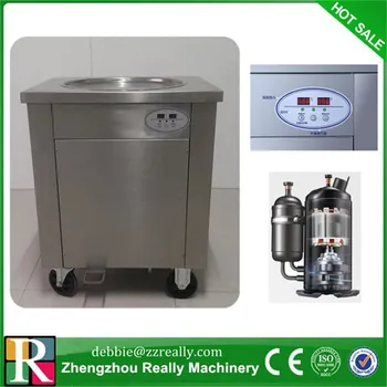 

single pot Commercial Fried ice machine single control single compressor single pan fried ice cream machine